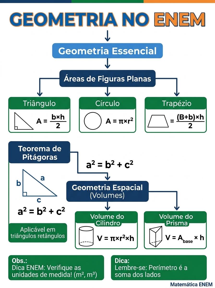 Mapa Mental Geometria ENEM