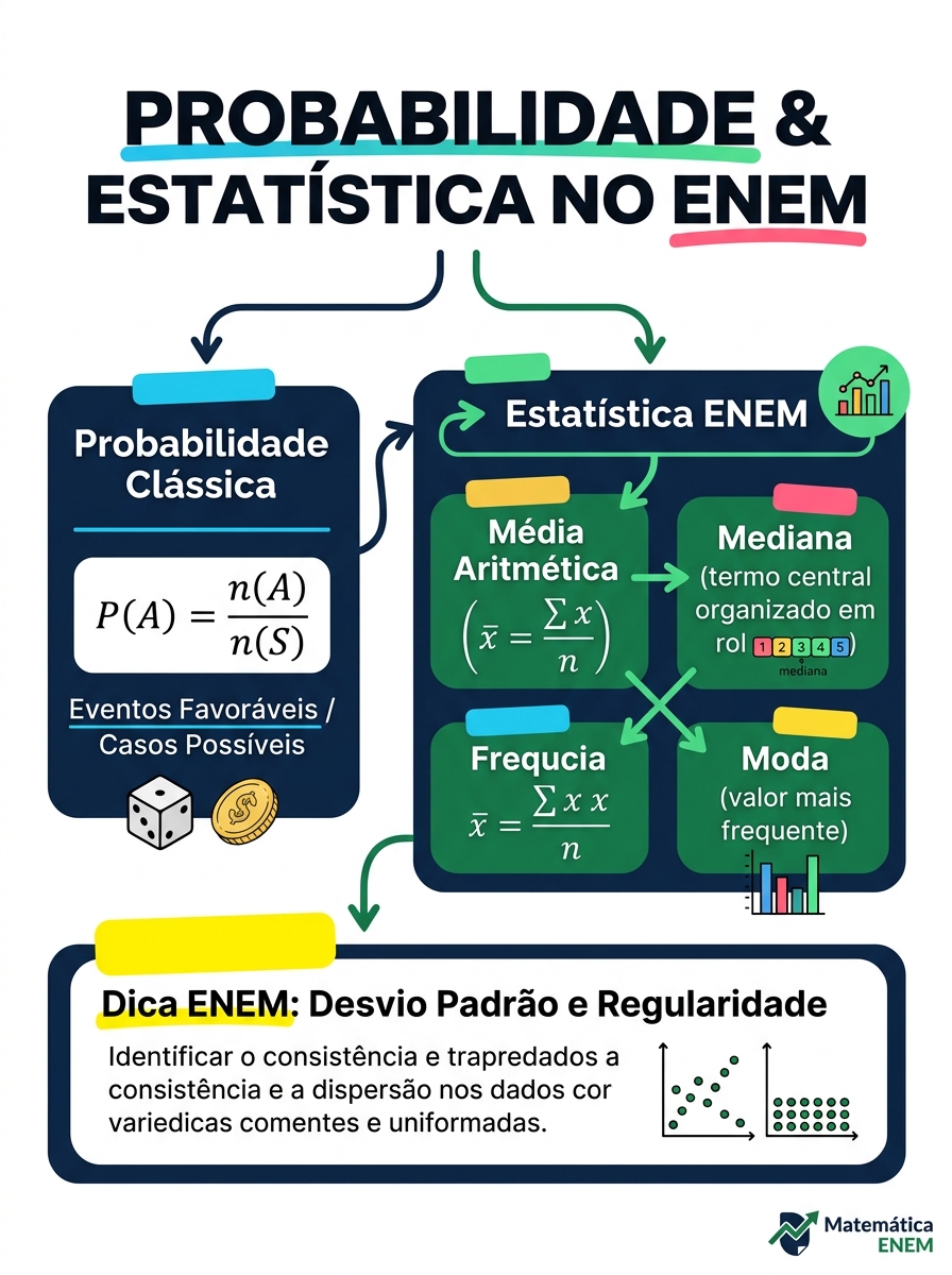 Mapa Mental Probabilidade & Estatística ENEM